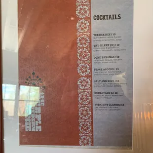 the menu