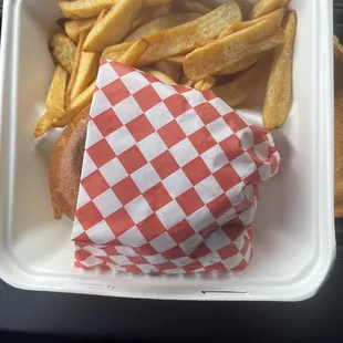 Double Cheeseburger with Fries.