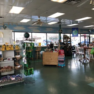 the inside of the store
