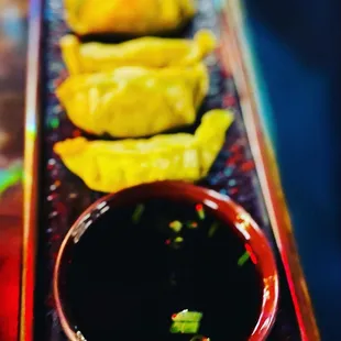 The kale and vegetable filling tasted like puréed vegetable soup.