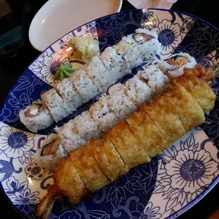Crazy tempera,  spicy tuna, philly
