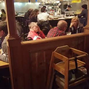 Sushi bar area, 4 sushi makers and they can't get 4 rolls out in 90 minutes