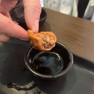 Beef gyoza  crunchy yummy goodness