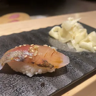 a closeup of a sushi on a plate