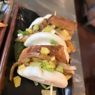 a close up of a plate of food
