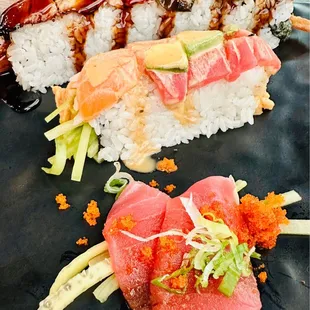 sushi and sashimi, food, sashimi, sushi