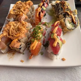 Assorted sushi