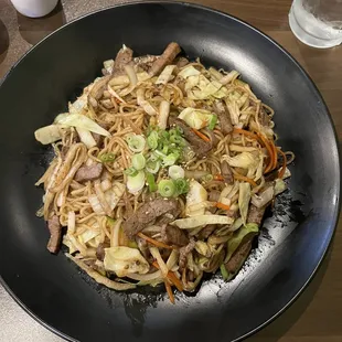 Beef tenderloin Yaki Soba