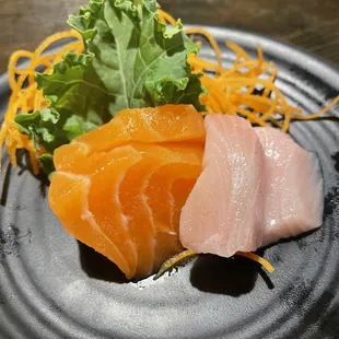 Sashimi (salmon and yellowtail)