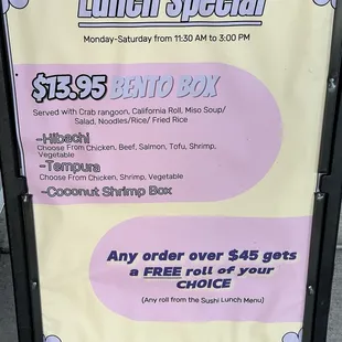 Lunch Specials