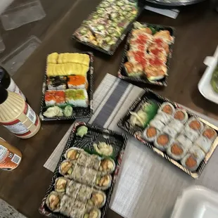 sushi, food, sashimi, sushi and sashimi