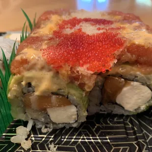 a closeup of a sushi on a plate