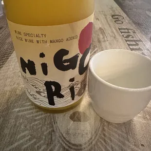 Mango unfiltered sake