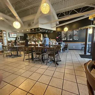 the inside of a restaurant