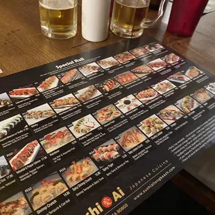 Menu. Sushi Ai