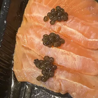 Seared Salmon with Truffle Caviar