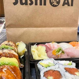 sushi, food, sashimi, sushi and sashimi