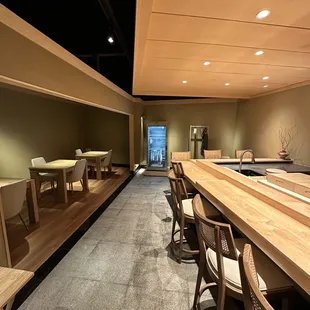 interior, sushi and sashimi