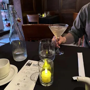 Drink is sake mixed with gin.