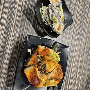 Salmon Kama &amp; oysters