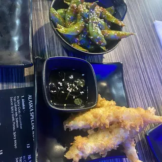 Spicy Garlic Edamame