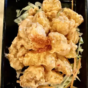 Crispy Popcorn Shrimp with Spicy Aiolishrimp