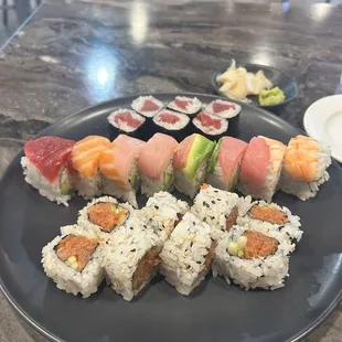 sushi and sashimi, food, sashimi, sushi