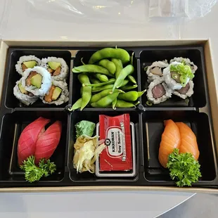 The rolls and the sushi tasted very fresh.