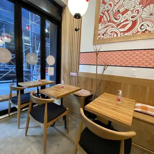 interior, sushi and sashimi