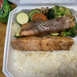 Salmon with rice