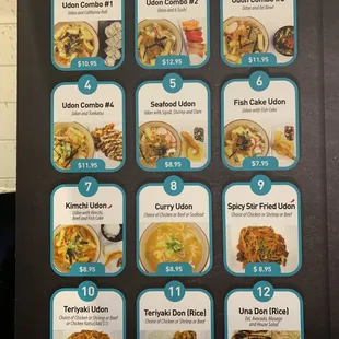 a menu for a restaurant