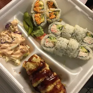 Roll bento box with special roll