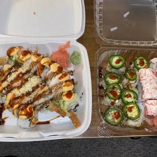 American Dream Roll, Crazy Horse Roll, Las Vegas Roll, Red Wing Roll