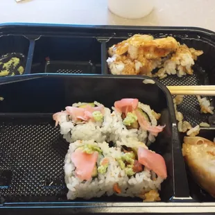 The Bento #1 meal (half eaten of course)