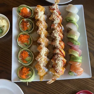 sushi and sashimi, food, sashimi, sushi
