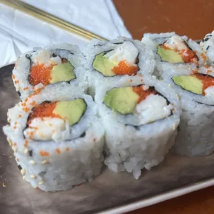 Deluxe California Roll. Tasted like old sushi.....