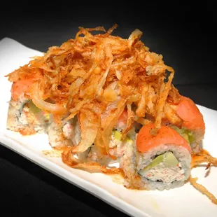 a close up of a plate of food
