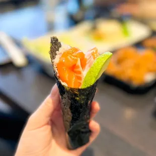 Salmon &amp; Avocado Hand Roll