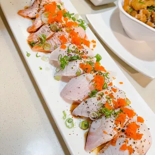 Seared Cajun Salmon and Seared Cajun Yellowtail with Chef Linh's twist