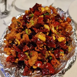 Crispy chicken with szhechuan pepper (spicy)