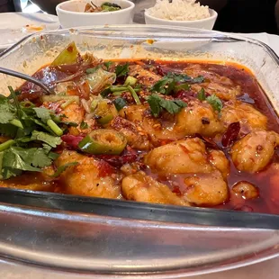 Fish filet with hot pepper