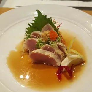 Seared albacore tataki