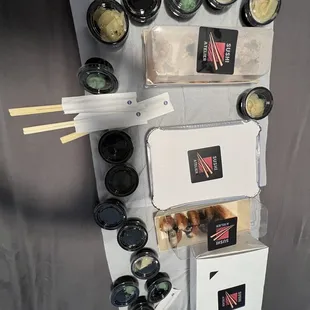 a variety of food items