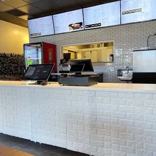 the counter area of the restaurant