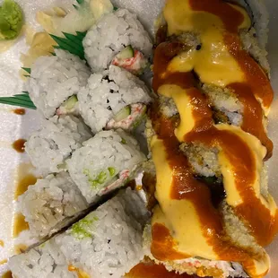 Jalapeño roll and regular California roll