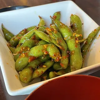 Spicy Garlic Edamame