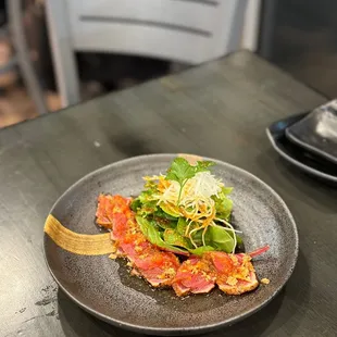 a plate of food on a table