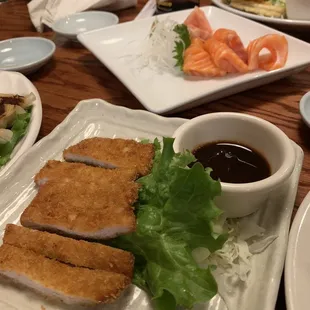 Tonkatsu, Salmon Sashimi*