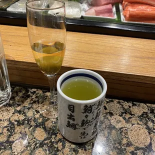 Plum wine and green tea...