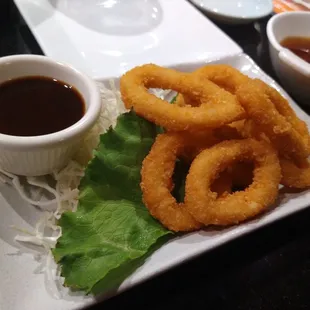 Crispy fried calamari